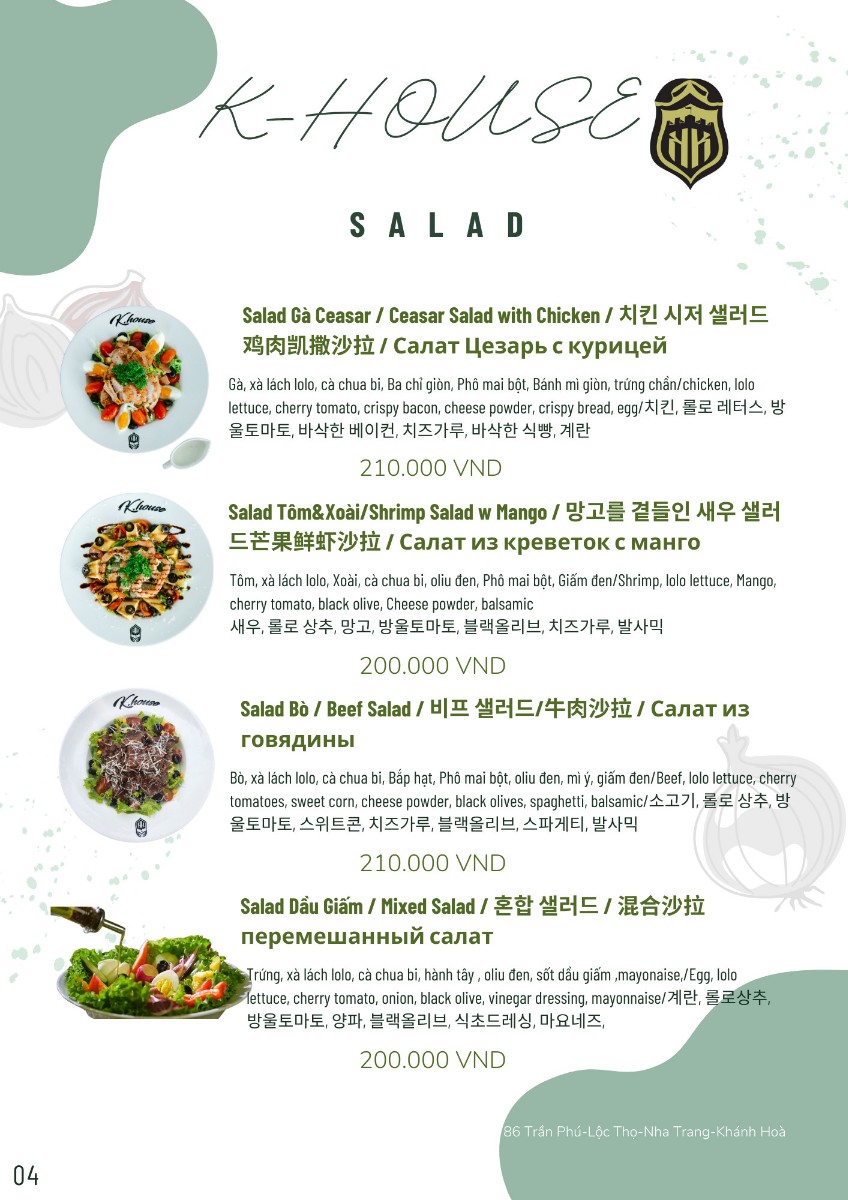 K.HOUSE Restaurant_menu_picture