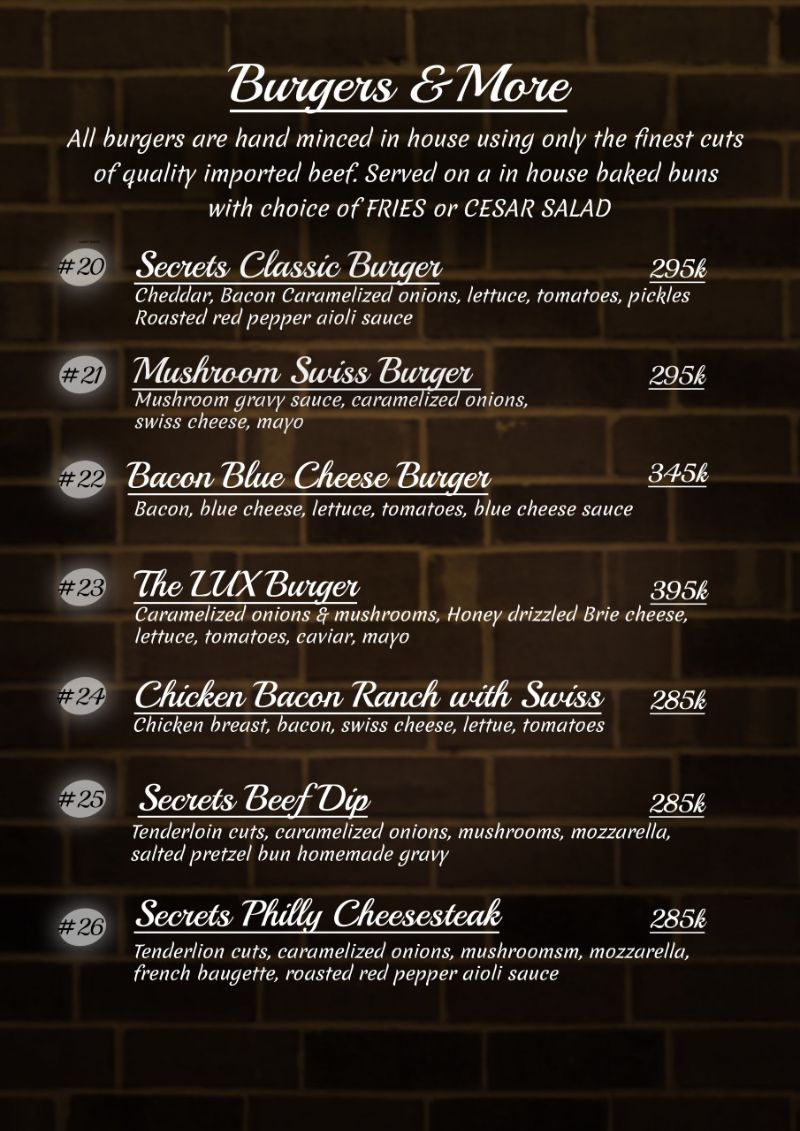 Secrets Bar and Grill - Nha Trang_menu_picture