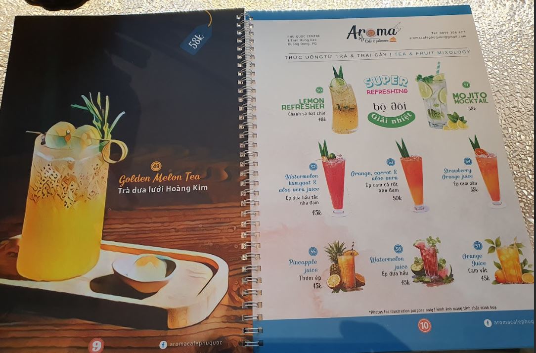 Aroma Cafe - phu quoc centre_menu_picture