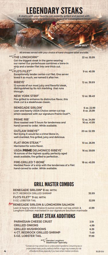 LongHorn Steakhouse_menu_picture