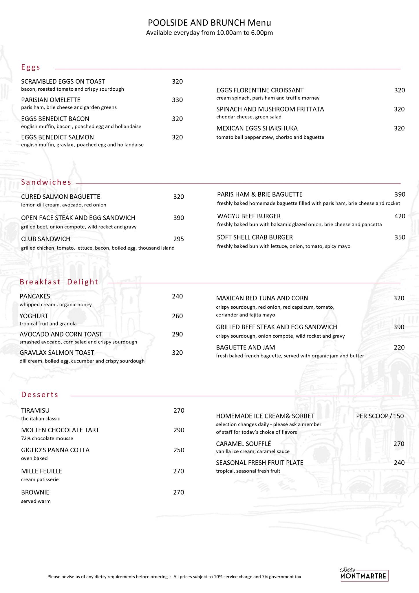 Bistro Montmartre_menu_picture