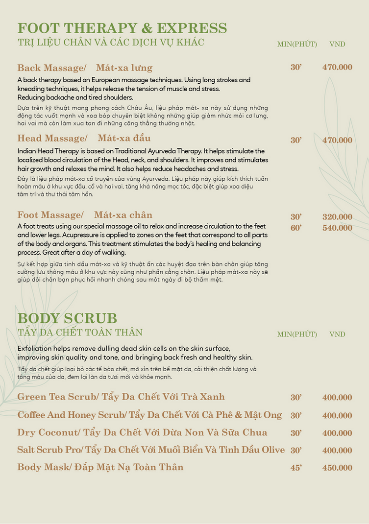 AROMA SPA by Haian Riverfront_menu_picture