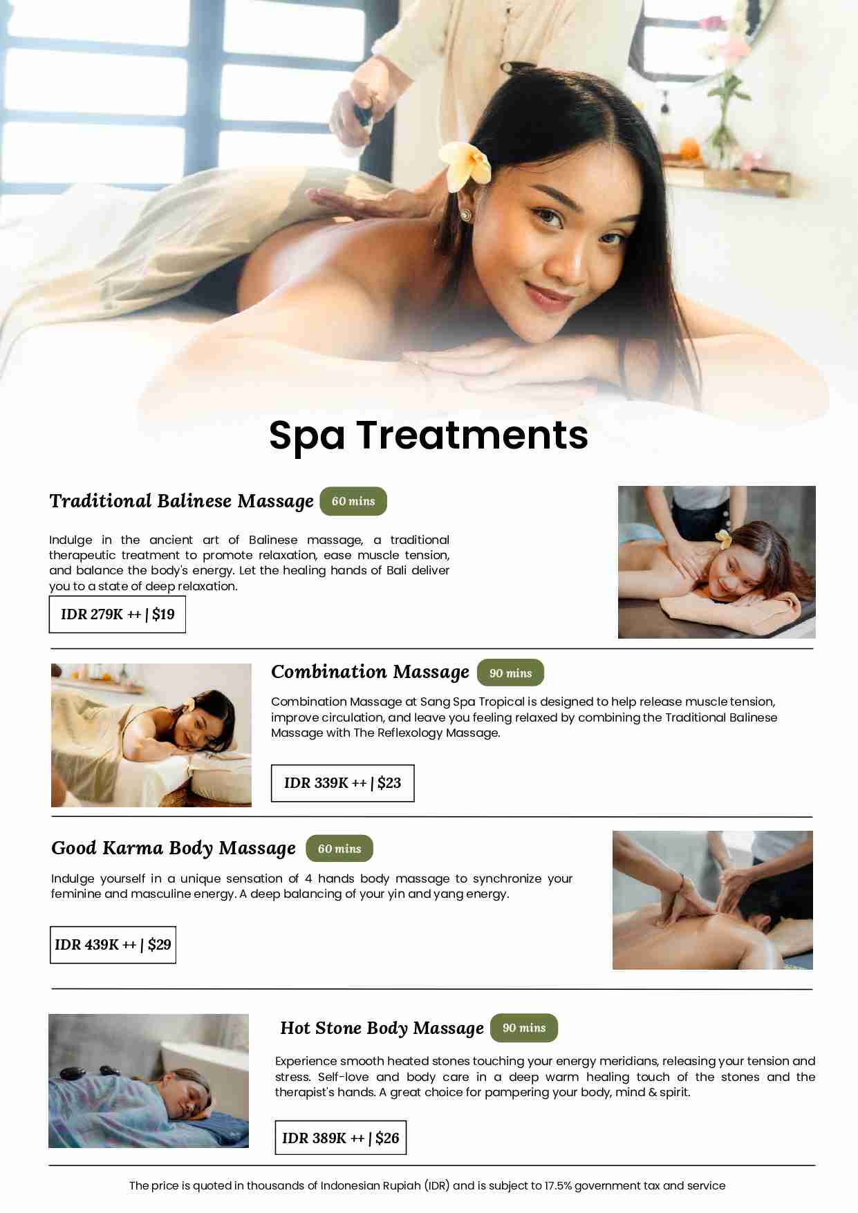 Sang spa tropical_menu_picture